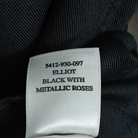 Rails Elliot Embroidered Utility Shirt Jacket Sz XS Black Metallic Roses Shacket - Picture 11 of 13